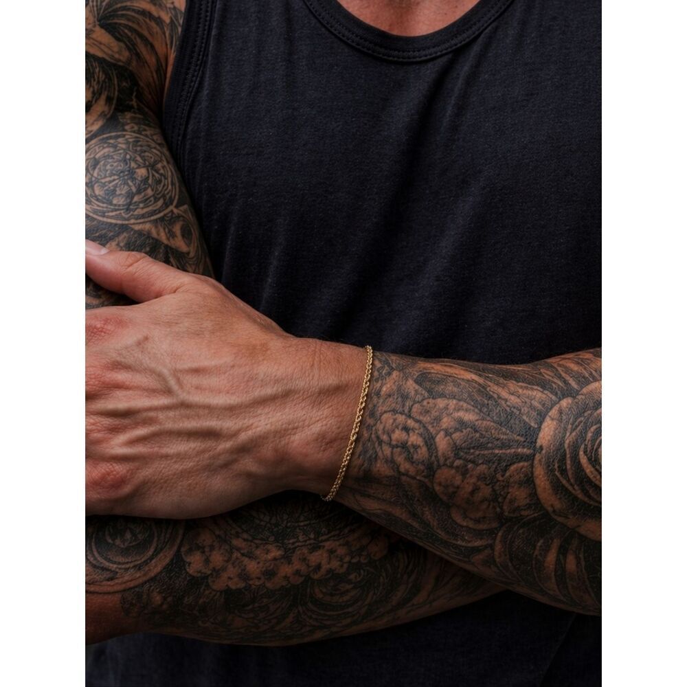 2mm Stainless Steel Gold Rope Bracelet
